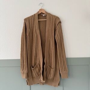 Cleobella Ziggy Tan Cable Knit Cardigan size S